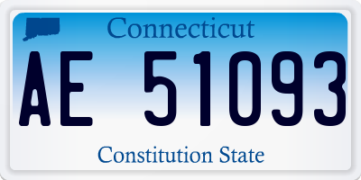 CT license plate AE51093