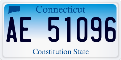 CT license plate AE51096