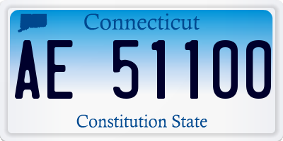 CT license plate AE51100