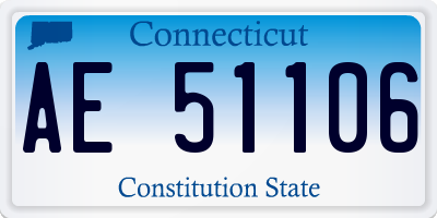 CT license plate AE51106