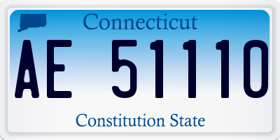 CT license plate AE51110