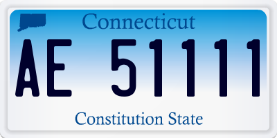 CT license plate AE51111