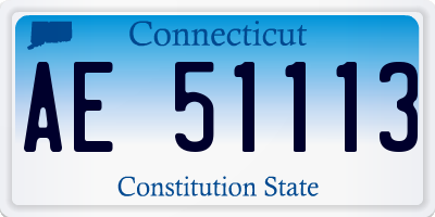 CT license plate AE51113
