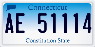CT license plate AE51114