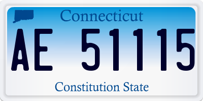 CT license plate AE51115