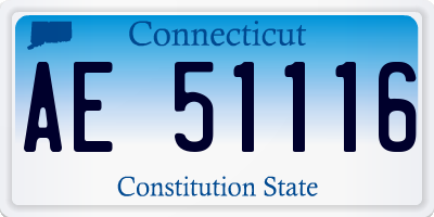 CT license plate AE51116