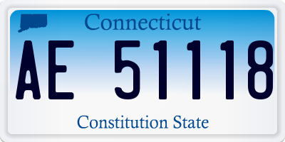 CT license plate AE51118