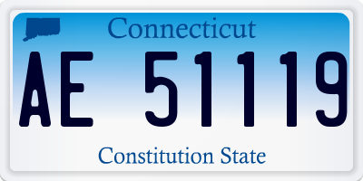 CT license plate AE51119