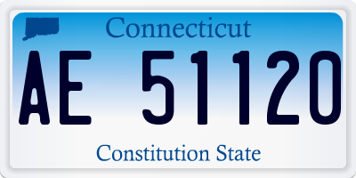 CT license plate AE51120