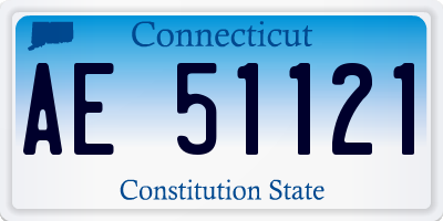 CT license plate AE51121