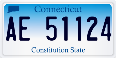 CT license plate AE51124