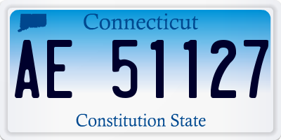 CT license plate AE51127