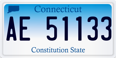 CT license plate AE51133