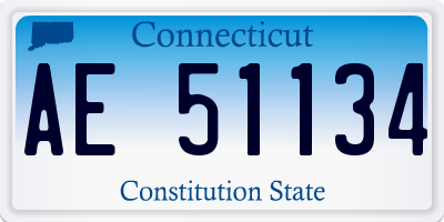 CT license plate AE51134