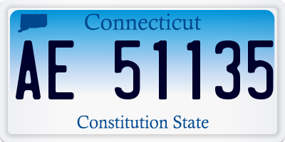 CT license plate AE51135