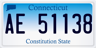 CT license plate AE51138