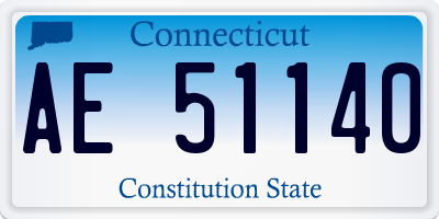 CT license plate AE51140
