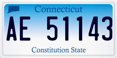 CT license plate AE51143