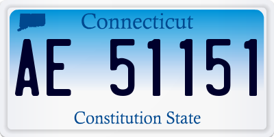 CT license plate AE51151