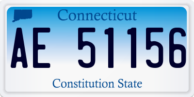 CT license plate AE51156