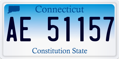 CT license plate AE51157