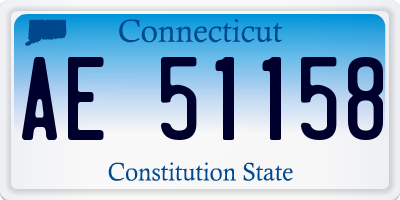 CT license plate AE51158