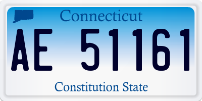 CT license plate AE51161
