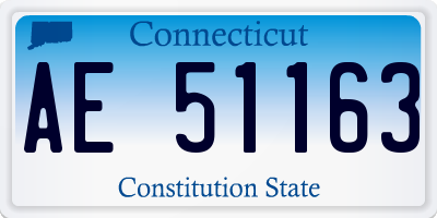 CT license plate AE51163