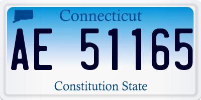 CT license plate AE51165