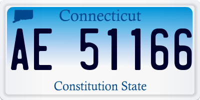 CT license plate AE51166