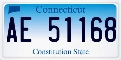 CT license plate AE51168