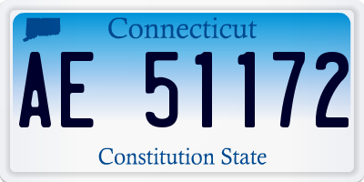 CT license plate AE51172