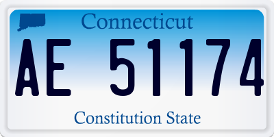 CT license plate AE51174