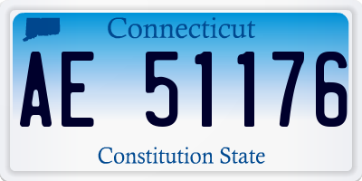 CT license plate AE51176