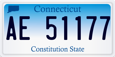 CT license plate AE51177