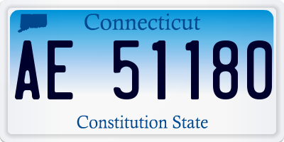 CT license plate AE51180