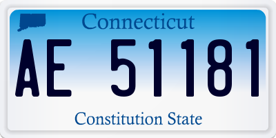 CT license plate AE51181