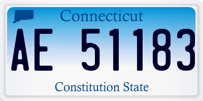 CT license plate AE51183