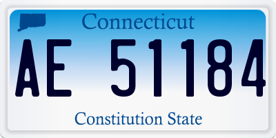 CT license plate AE51184