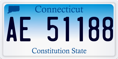CT license plate AE51188