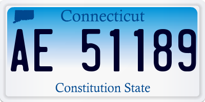 CT license plate AE51189