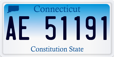 CT license plate AE51191