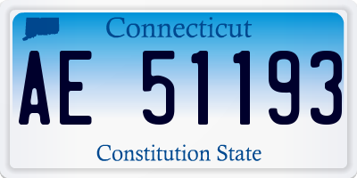 CT license plate AE51193