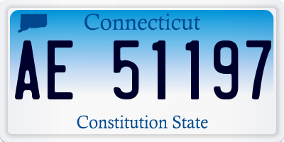 CT license plate AE51197