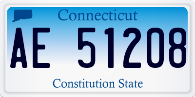 CT license plate AE51208