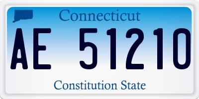 CT license plate AE51210
