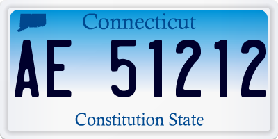CT license plate AE51212