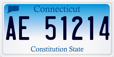 CT license plate AE51214