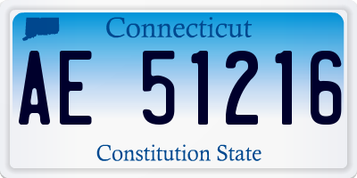CT license plate AE51216