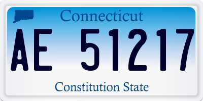 CT license plate AE51217